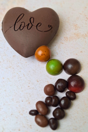 Cœur Love chocolat Noir